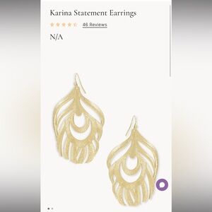 Kendra Scott  Karina Earring Rhod Metal